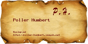 Poller Humbert névjegykártya